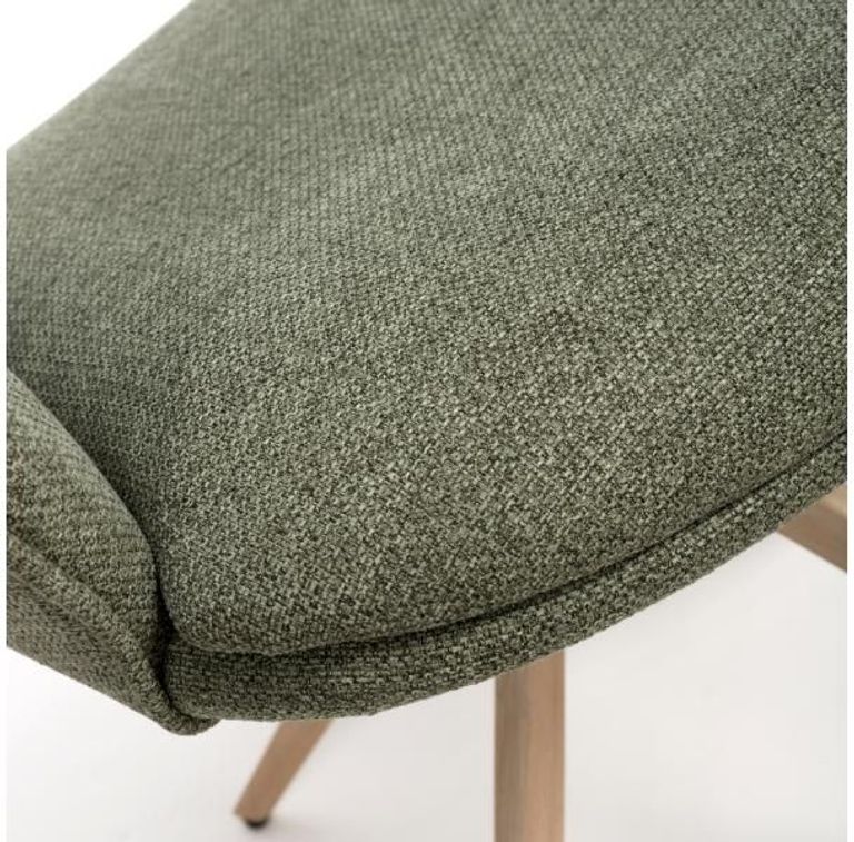 Perth Swivel Dining Chair - Set of 2 - Green Fabric