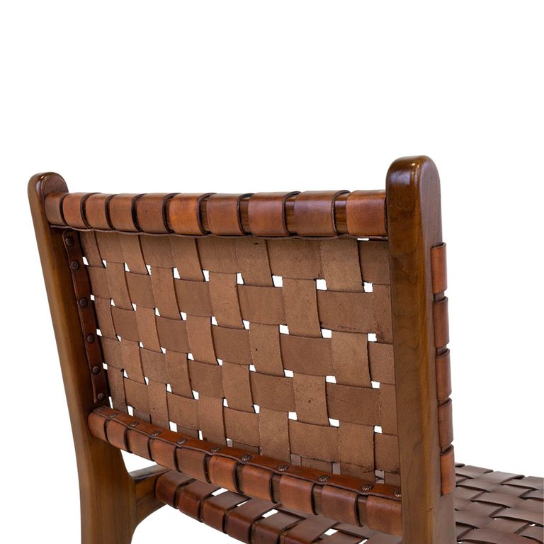 Perugia Dining Chair - Set of 2 - Brown Leather