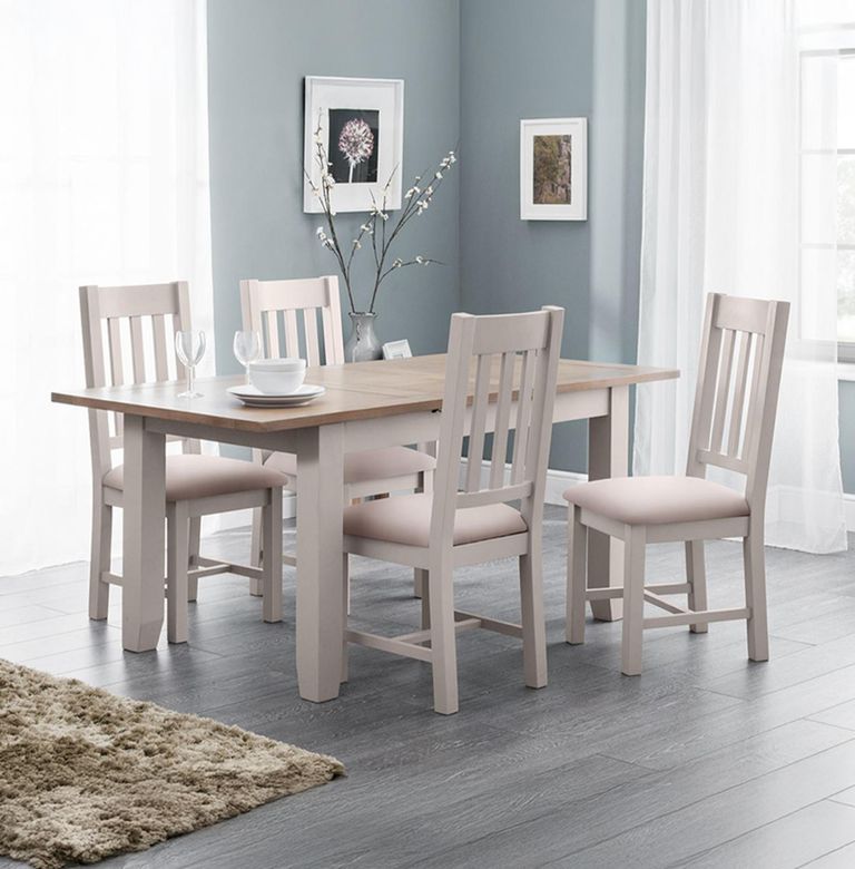 Richmond Dining Chair - Set of 2 - Slatted Back - Grey