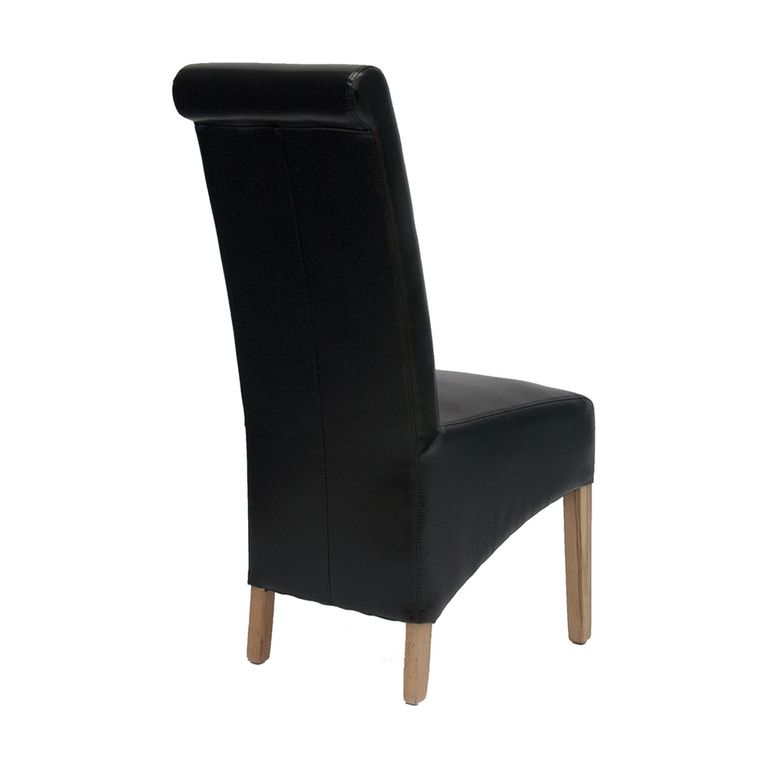 Richmond Dining Chair - Set of 2 - Black Bonded Leather