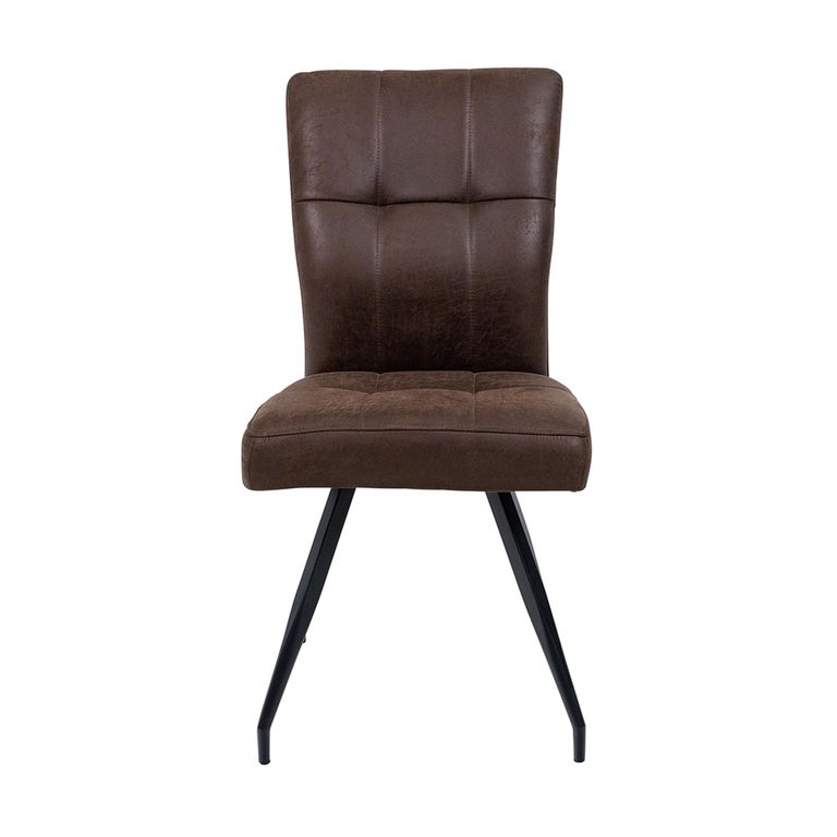 2 x Sabena Antique Ebony Fabric Dining Chair