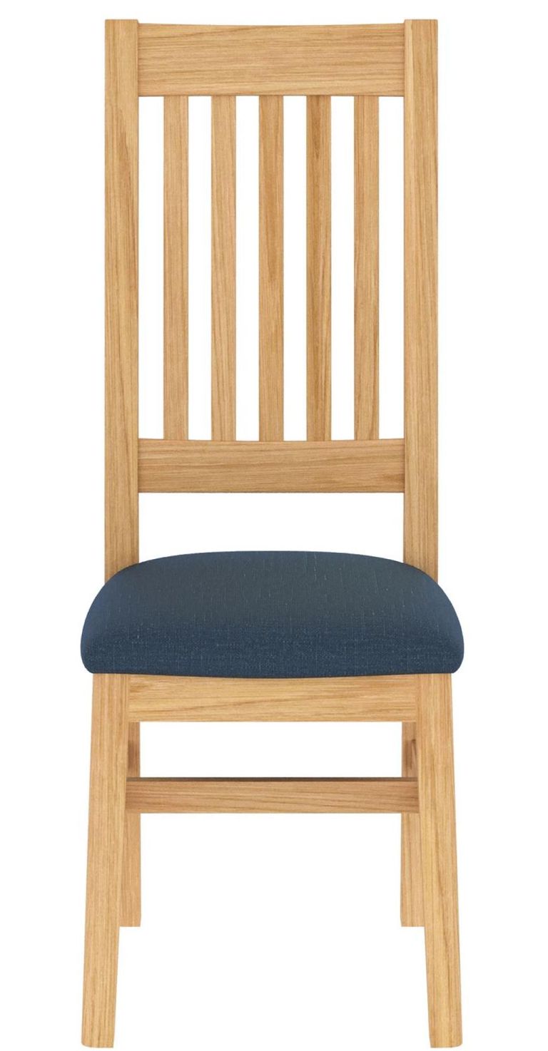 2 x Selene Oak Slatted Back Dining Chair