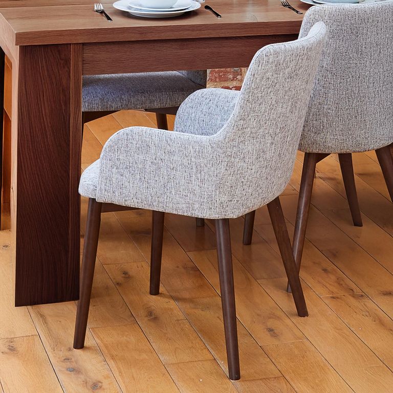 Shiro Dining Chairs - Set of 2 - Light Grey Fabric