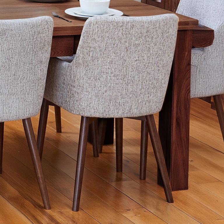 Shiro Dining Chairs - Set of 2 - Light Grey Fabric