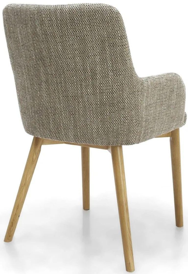 2 x Sidcup Tweed Oatmeal Dining Chair