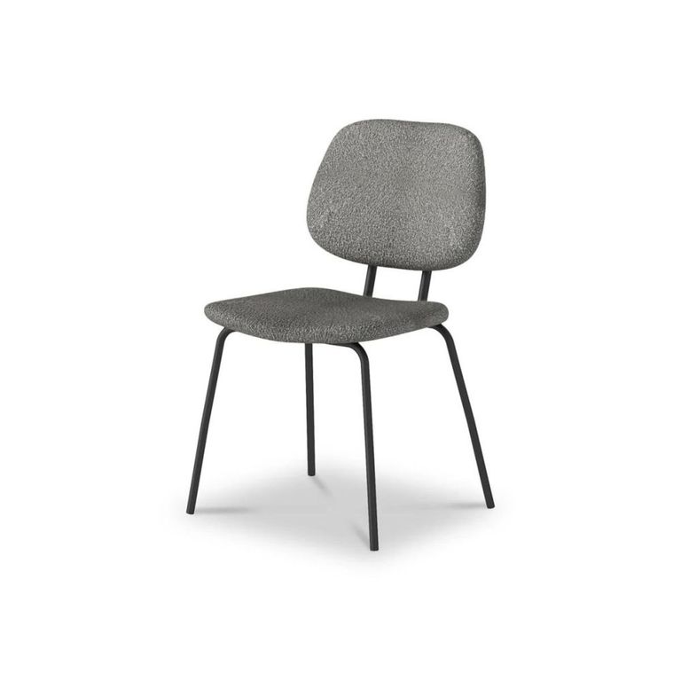 Soho Florence Dining Chair - Set of 2 - Grey Boucle Fabric