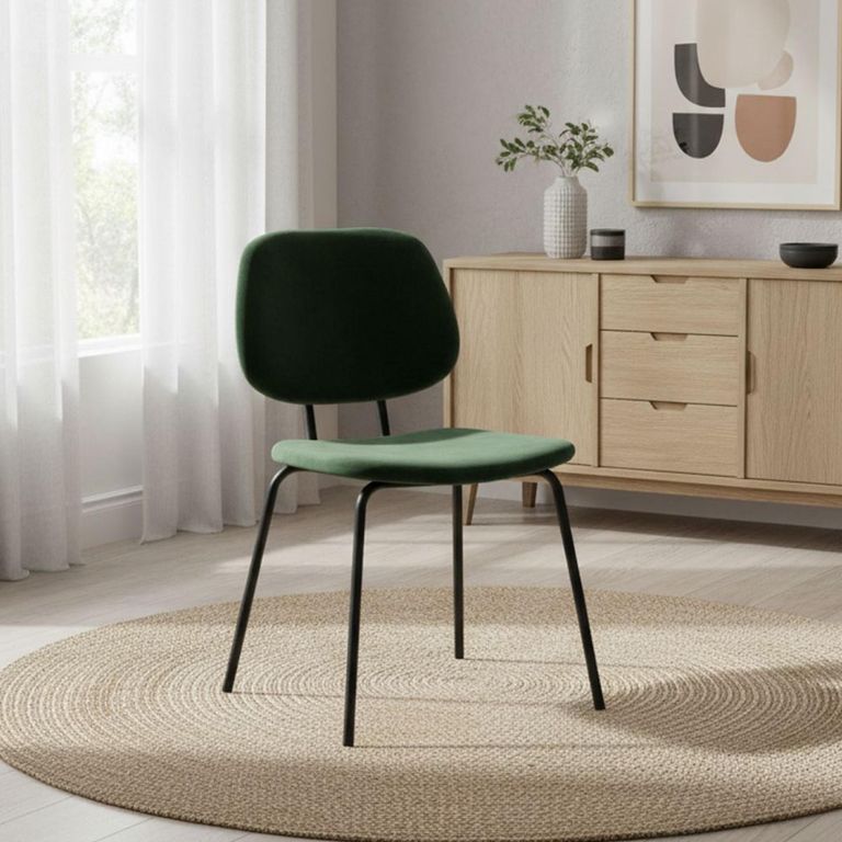 Soho Lily Dining Chair - Set of 2 - Green Velvet Fabric