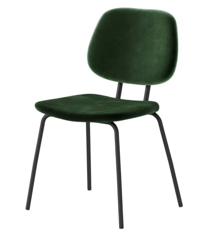 Soho Lily Dining Chair - Set of 2 - Green Velvet Fabric