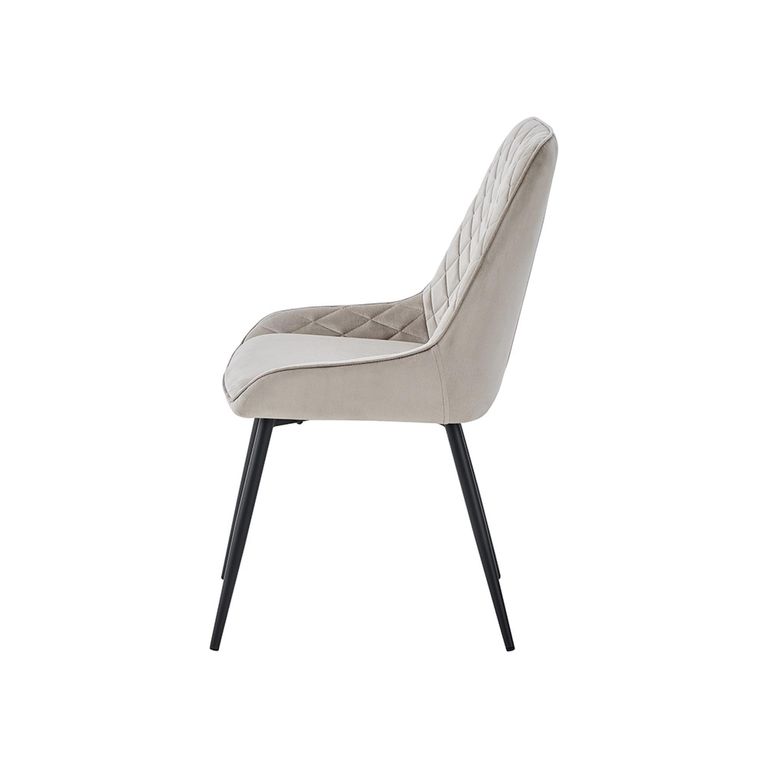 Signature Dining Chairs - Set of 2 - Mink Fabric - Blue Legs