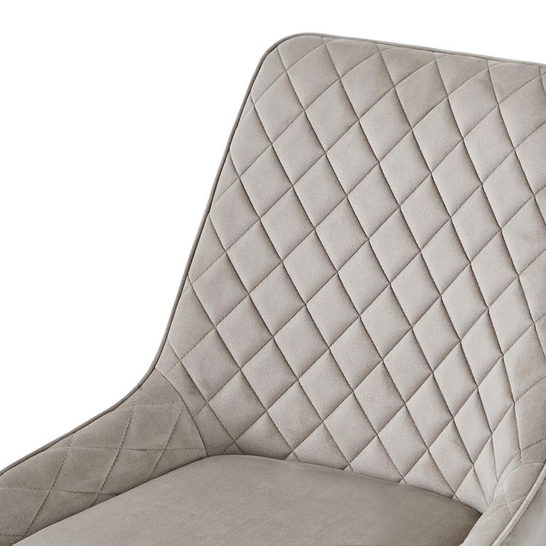 Signature Dining Chairs - Set of 2 - Mink Fabric - Blue Legs