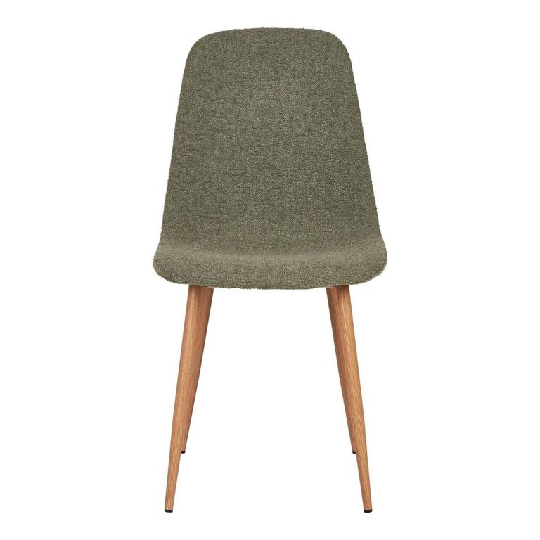Stockholm Dining Chair - Set of 2 - Dark Green Boucle Fabric