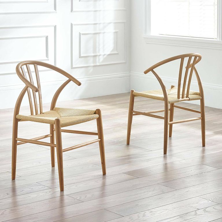 Symi Dining Chair - Set of 2 - Curved - Natural Oak