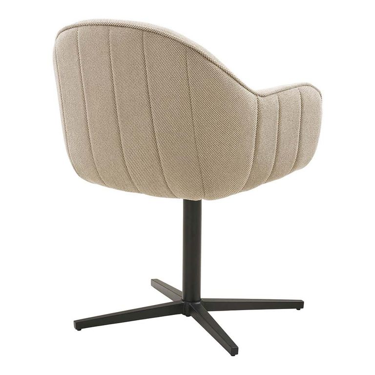 Tamera Dining Chair - Set of 2 - Light Grey Fabric - Swivel