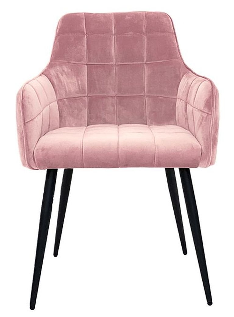 Vienna Dining Chair - Set of 2 - Pink Fabric