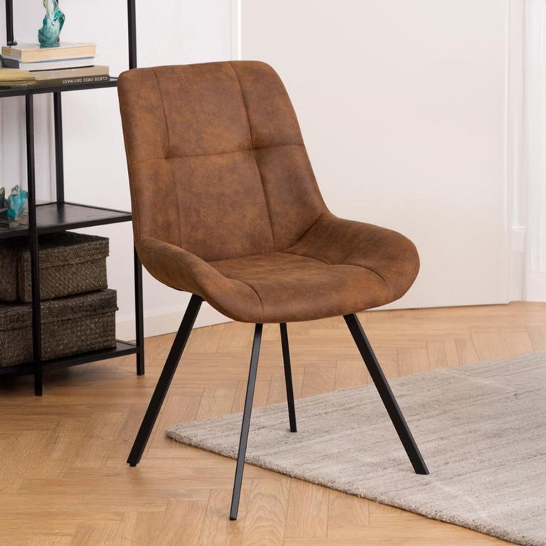 Waylor Dining Chair - Set of 2 - Camel Fabric