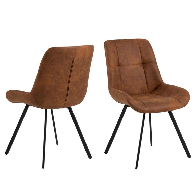 Waylor Dining Chair - Set of 2 - Camel Fabric