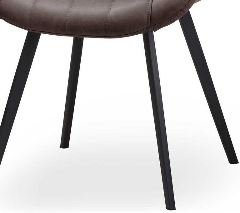 2 x Weipa Brown Faux Leather Dining Chair