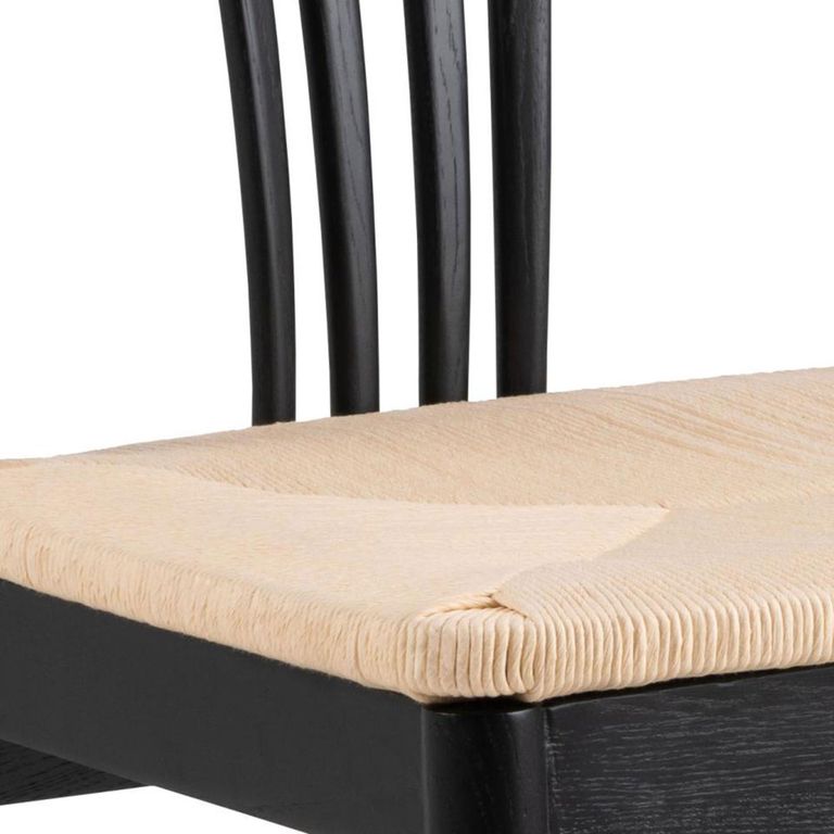 York Dining Chair - Set of 2 - Black - Curved Back