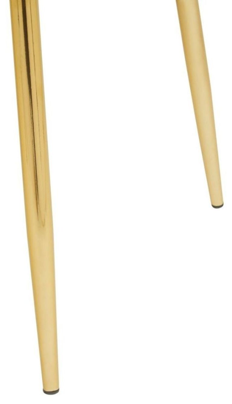 Tian Dining Chair - Set of 2 - Pink Velvet Fabric with Gold Legs