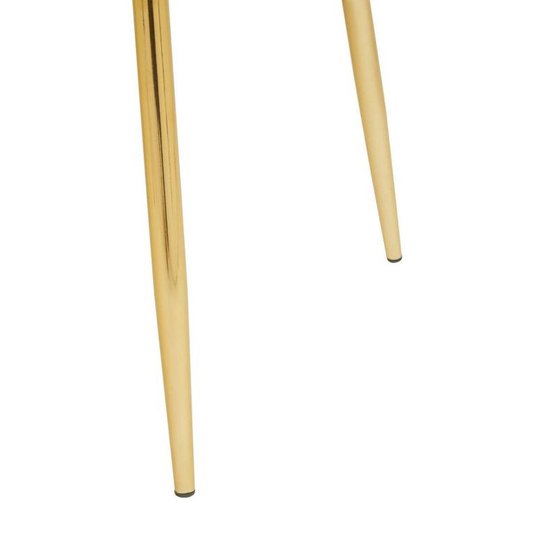 Tian Dining Chair - Set of 2 - Pink Velvet Fabric with Gold Legs