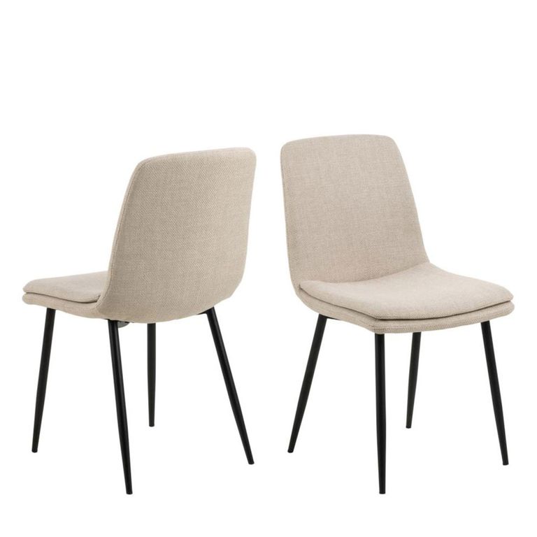 Becca Dining Chair - Set of 4 - Beige Fabric