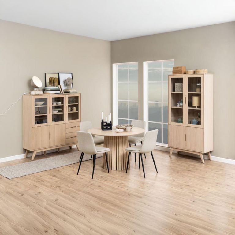 Becca Dining Chair - Set of 4 - Beige Fabric