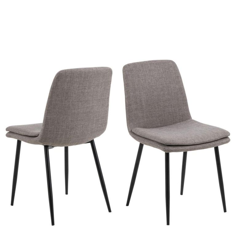 Becca Dining Chair - Set of 4 - Light Grey Fabric
