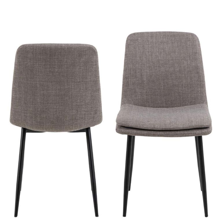 Becca Dining Chair - Set of 4 - Light Grey Fabric