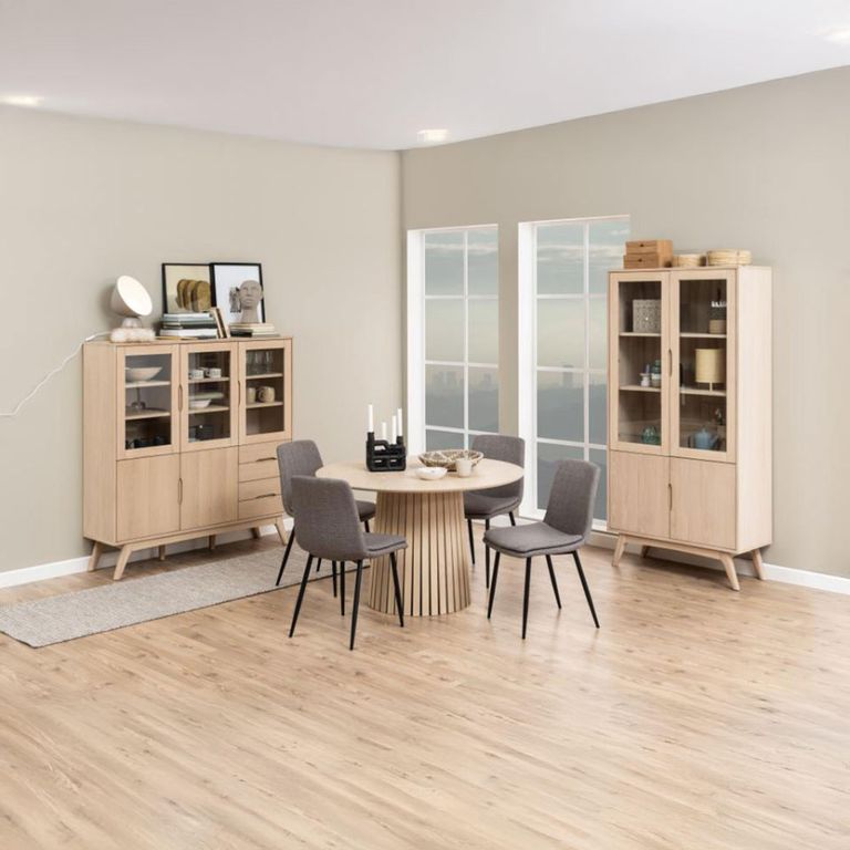 Becca Dining Chair - Set of 4 - Light Grey Fabric