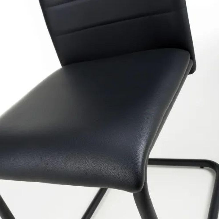 4 x Carlisle Black Leather Effect Dining Chair