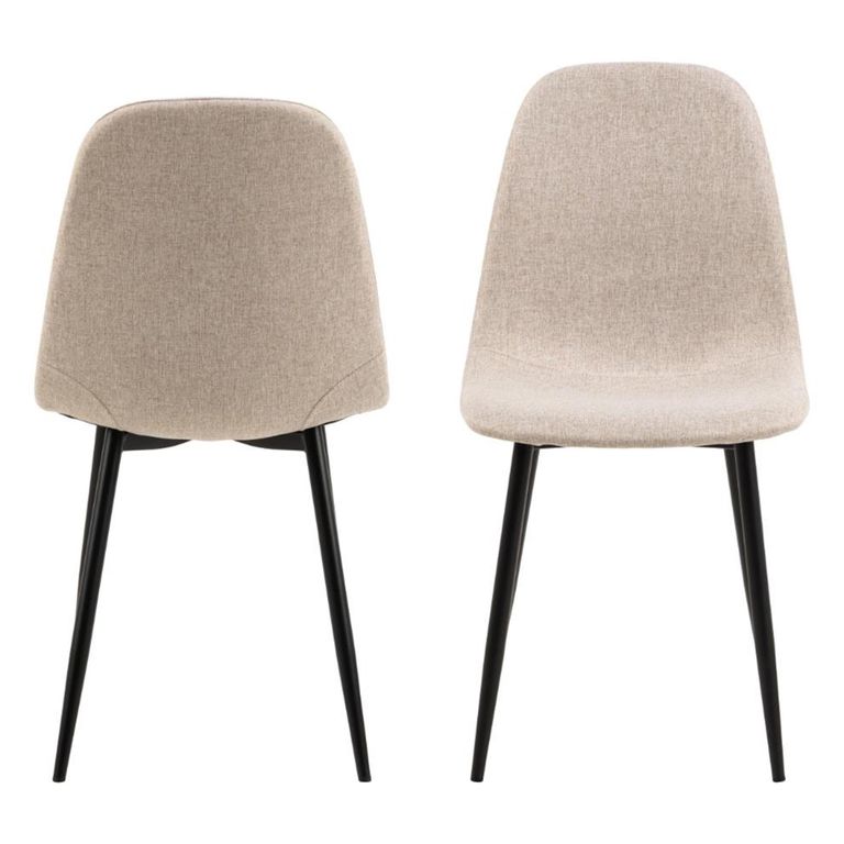Celia Dining Chair - Set of 4 - Beige Fabric