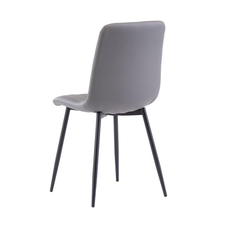 4 x Grey Faux Leather Dining Chair
