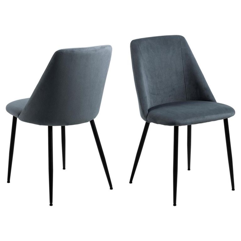Ines Dining Chair - Set of 4 - Grey Fabric