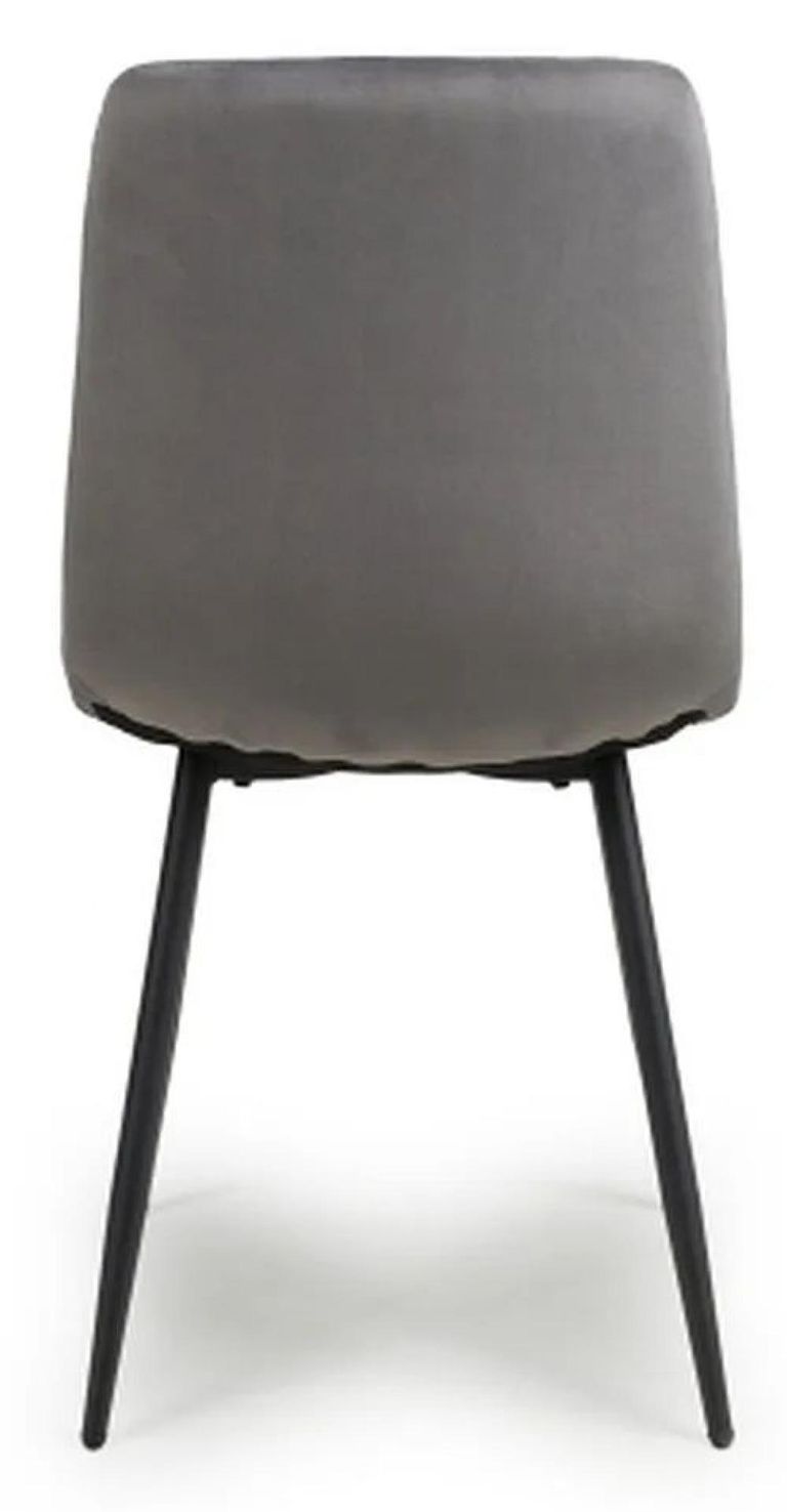 4 x Madison Brushed Grey Velvet Dining Chair