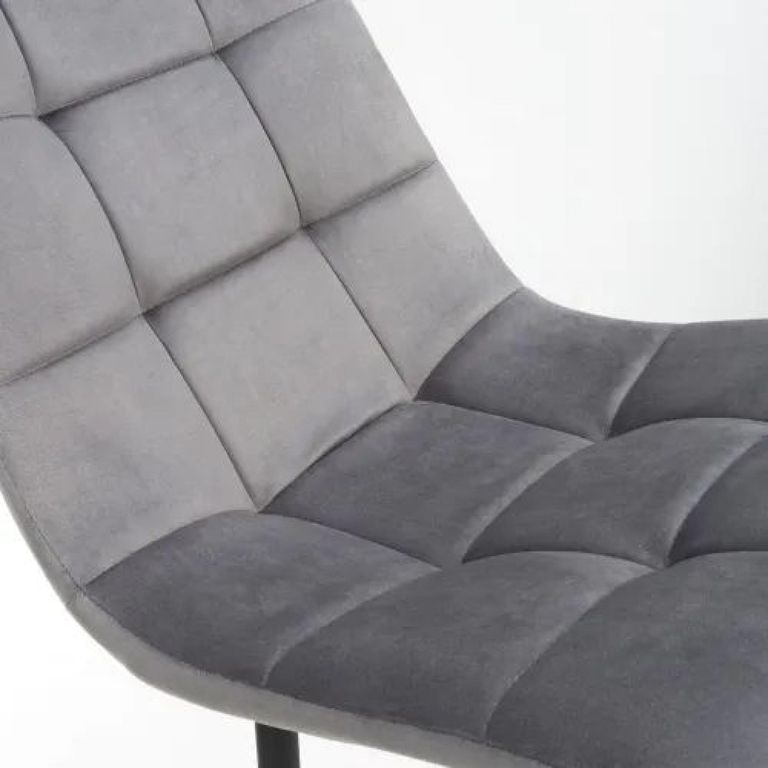 4 x Madison Brushed Grey Velvet Dining Chair