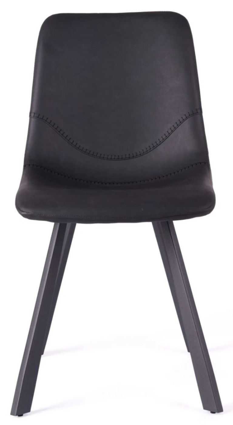 4 x Ryan Vintage Black PU Dining Chair
