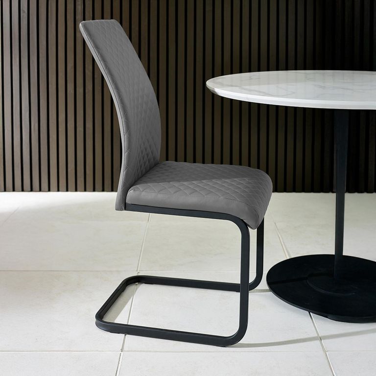 Xavier Cantilever Dining Chair - Set of 4 - Grey