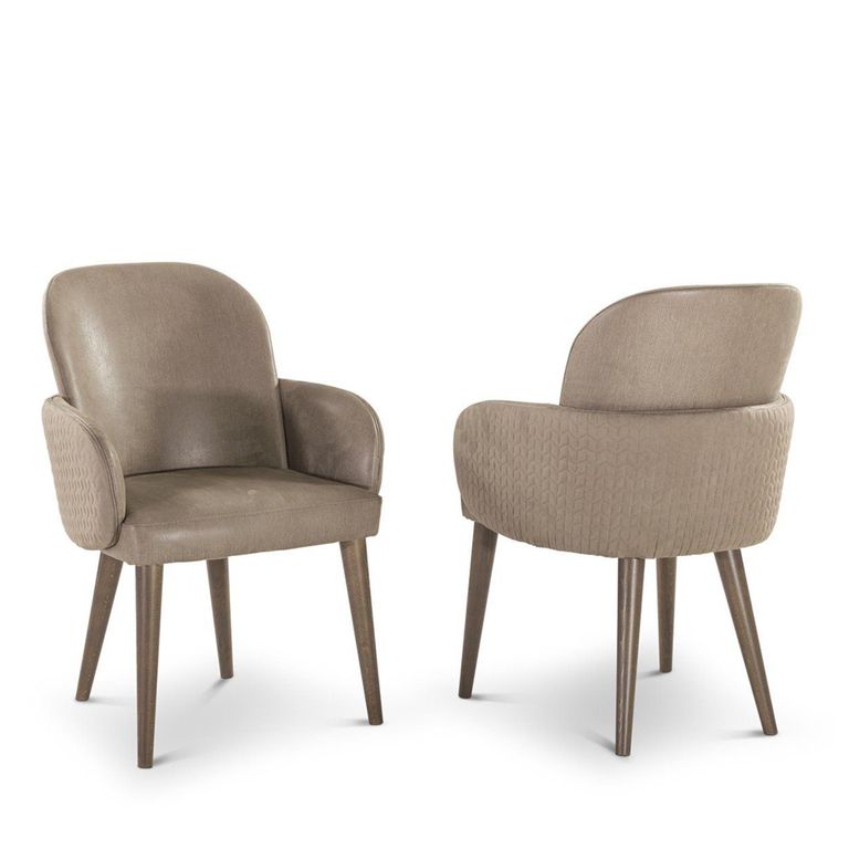 Abbie Dining Armchair - Zig-Zag Back Fabric - Variation Available