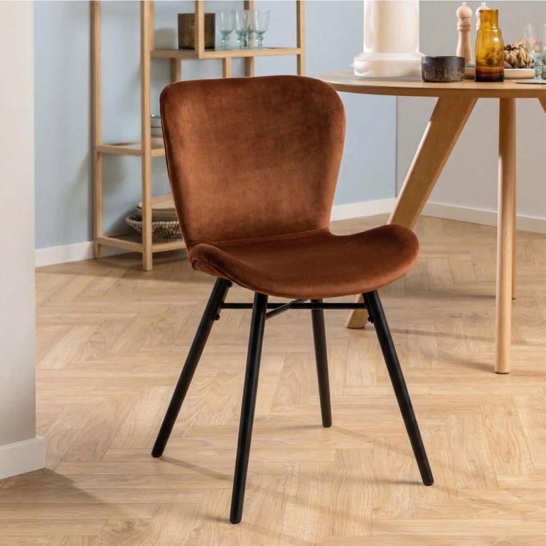 Batilda Dining Chair - Set of 2 - Copper Fabric