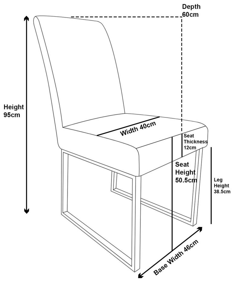 Bronx Dark Grey Fabric Dining Chair