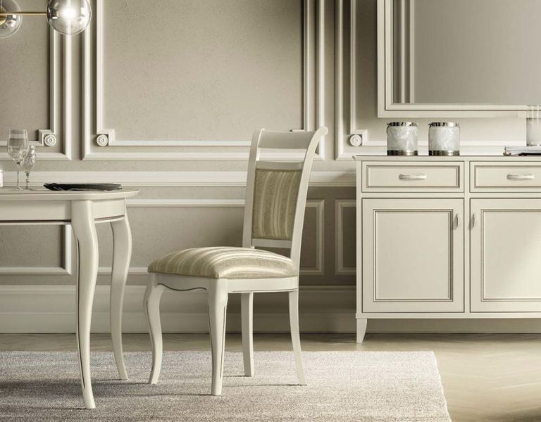 Giotto Dining Chair - Casablanca Fabric - Bianco Antico