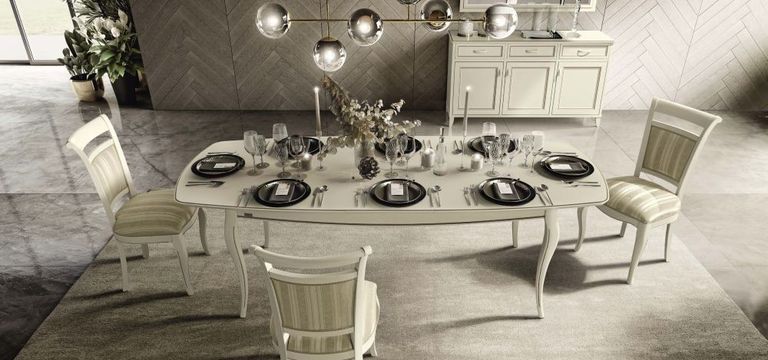 Giotto Dining Chair - Casablanca Fabric - Bianco Antico