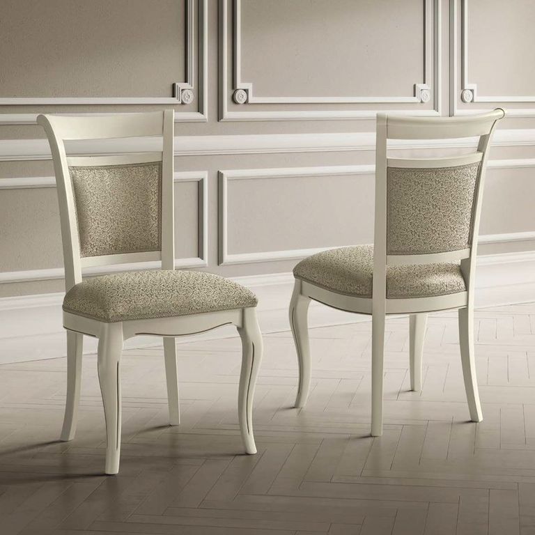 Giotto Dining Chair - Vilma Fabric - Bianco Antico