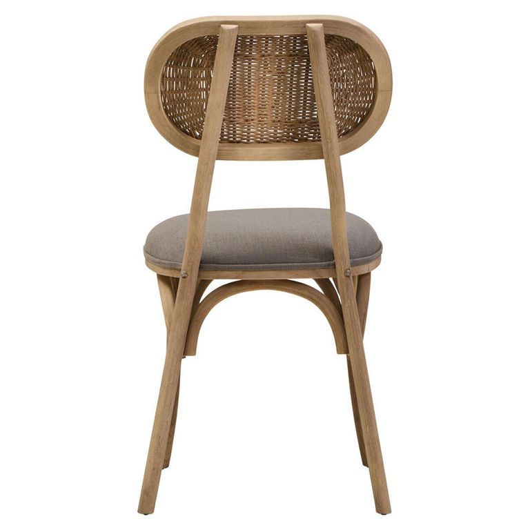 Cebu Dining Chair - Grey Wash - Padded - Elm Wood