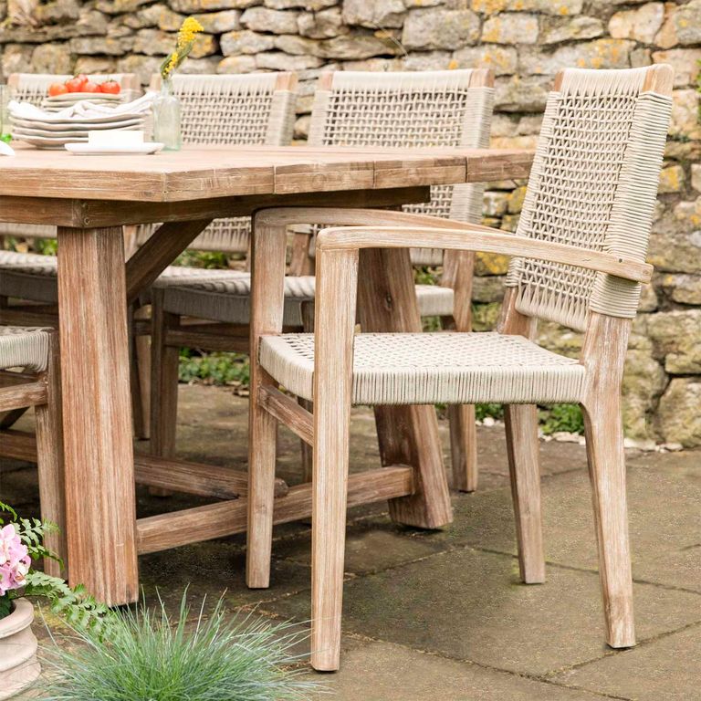 Chilford Outdoor Solid Wood Carver Dining Chairs Set of 2