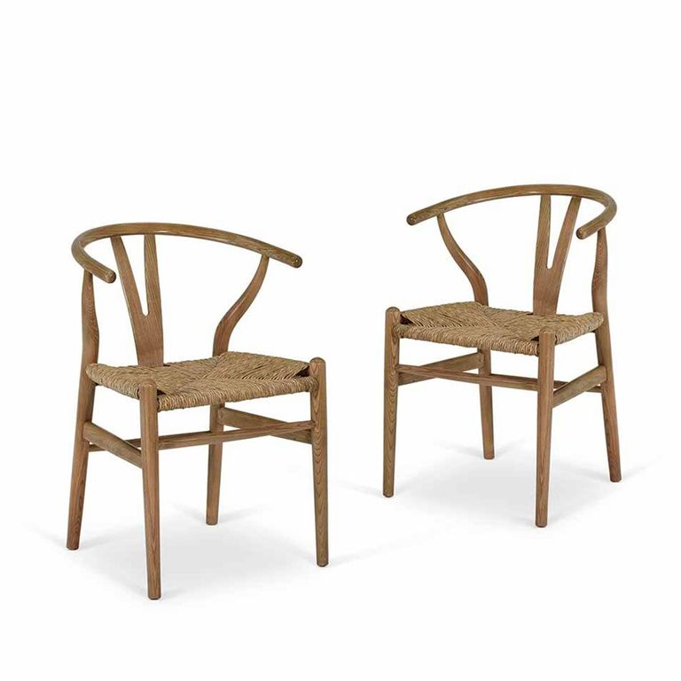 Chilthorne Wishbone Dining Chair Set of 2 Lime Wash