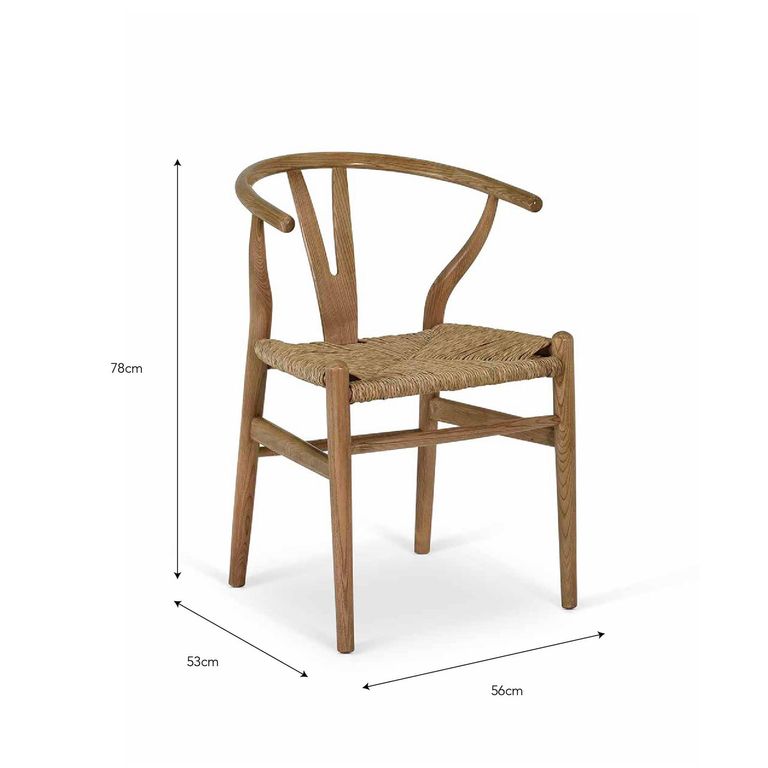 Chilthorne Wishbone Dining Chair Set of 2 Lime Wash