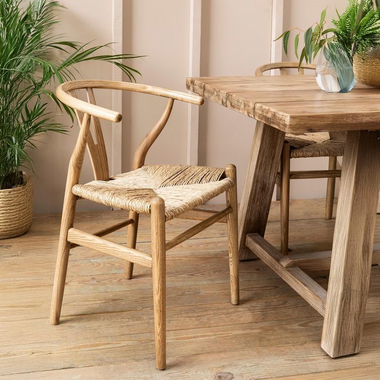 Chilthorne Wishbone Dining Chair Set of 2 Natural