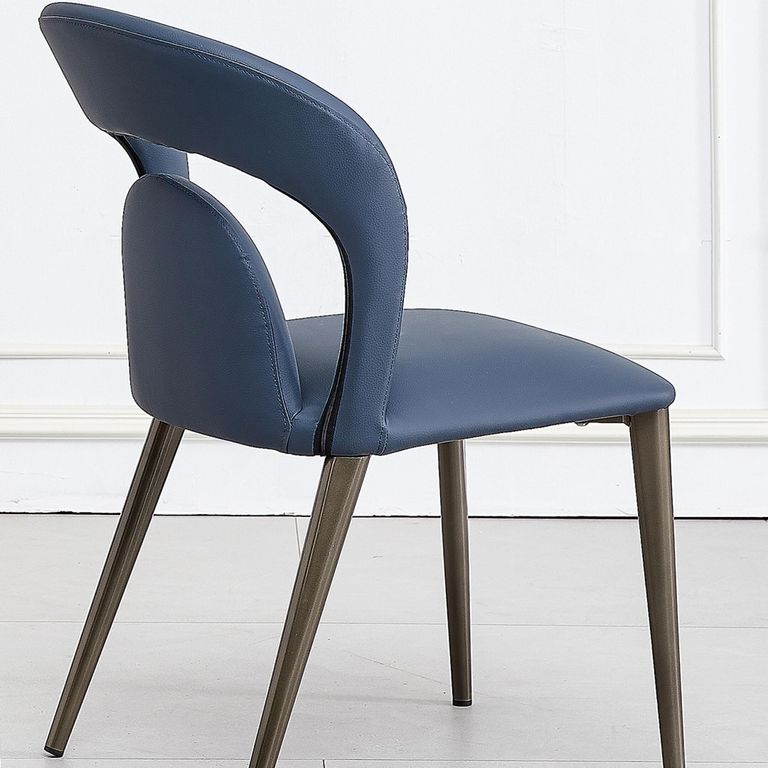 Clearance - Dixie Blue Leather Dining Chair