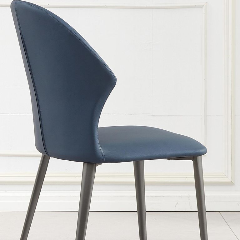 Clearance - Elaine Blue Leather Dining Chair